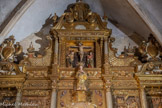 <center>L'abbaye Sainte-Marie-d'Arles-sur-Tech </center>La chapelle des Sts Abdon et Sennen.  L'Ascension de la Vierge et la crucifixion surmontent l'axe central.