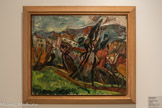<center>Musée d'Art Moderne de Céret</center>Chaïm Soutine (1893-1943)
Paysage de Céret Fin 1919
Huile sur toile. Séjours à Céret de 1919 à 1922
Après les Beaux-Arts de Vilna, Soutine rejoint ses amis Krémègne et Kikoïne aux ateliers parisiens de La Ruche.
A la suite d'un séjour à Cagnes, son marchand Zborowsky l'envole en 1919 à Céret, rendue célèbre par les cubistes.
Il y peint plus de deux cents œuvres à l'énergie très puissante. Il part très tôt le matin et ne rentre qu'à la fin du jour, empilant la nouvelle toile sur celle de la veille.