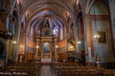 <center>Église Saint-Matthieu</center>Reproduisant vraisemblablement le plan et le style ogival de la précédente, sa nef comprend, cinq travées correspondant à dix chapelles de dévotion. Originellement on y pénétrait par deux portes, la seconde étant ouverte sous l’orgue.
