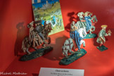 <center>Villefranche-sur-Mer.</center> Figurines en céramique, scènes du Moyen-Age et de la Renaissance. (collection Roux).