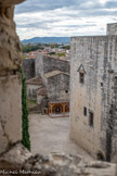 <center>Montélimar. Le château des Adhémar. </center> Vue du chemin de ronde. Chapelle Saint-Pierre, 11ème siècle.